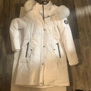 Size medium 1 Madison brand new white coat.